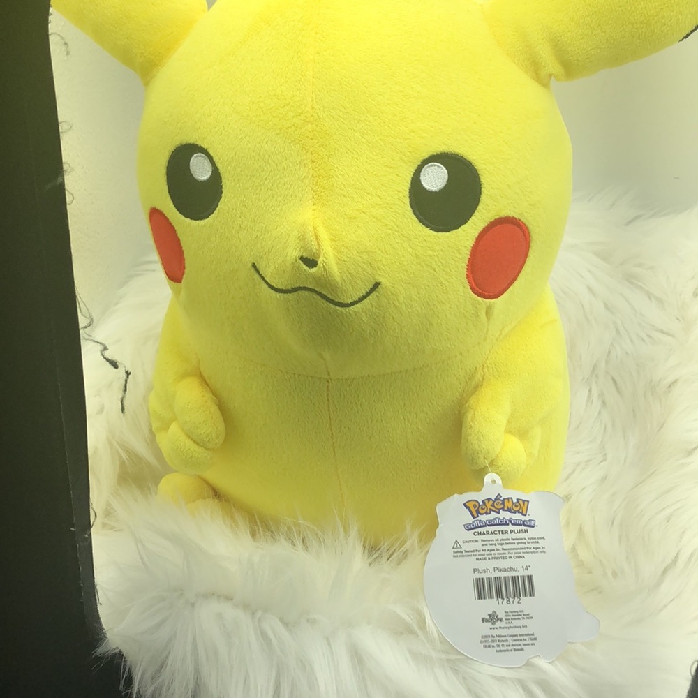 Pokémon Pikachu 14" Character Plush Stuffed Animal Toy Factory 2019 With Tag